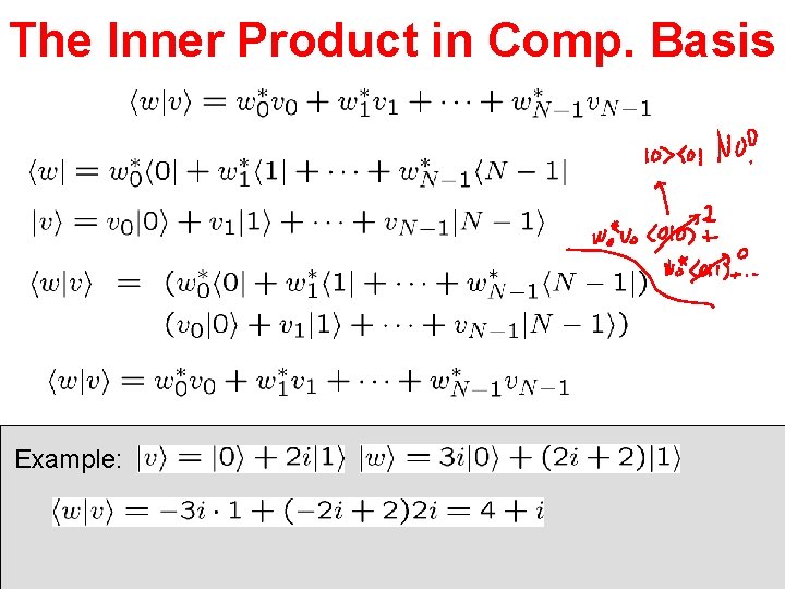 The Inner Product in Comp. Basis Example: 