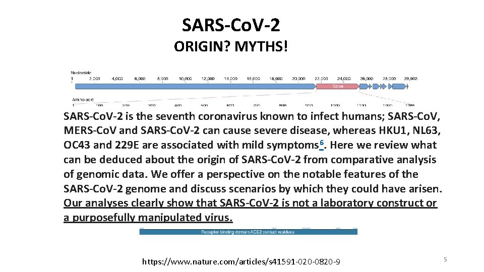 SARS-Co. V-2 ORIGIN? MYTHS! SARS-Co. V-2 is the seventh coronavirus known to infect humans;