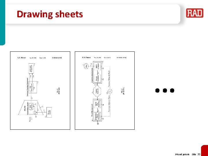 Drawing sheets . . . IPR and patents Slide 20 