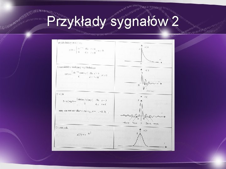 Przykłady sygnałów 2 