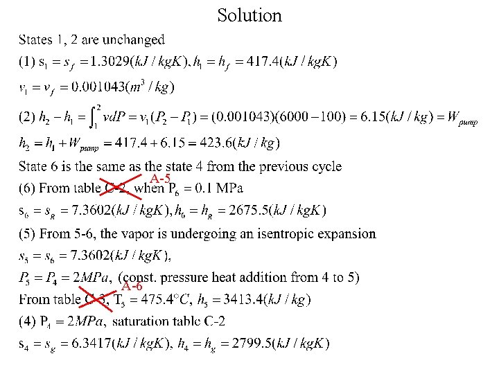 Solution A-5 A-6 