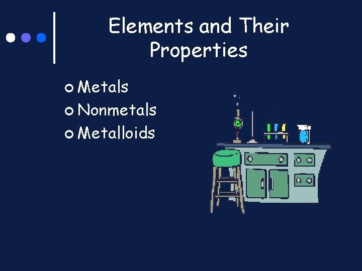 Elements and Their Properties ¢ Metals ¢ Nonmetals ¢ Metalloids 