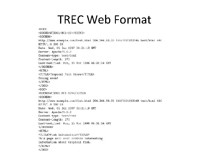 TREC Web Format 