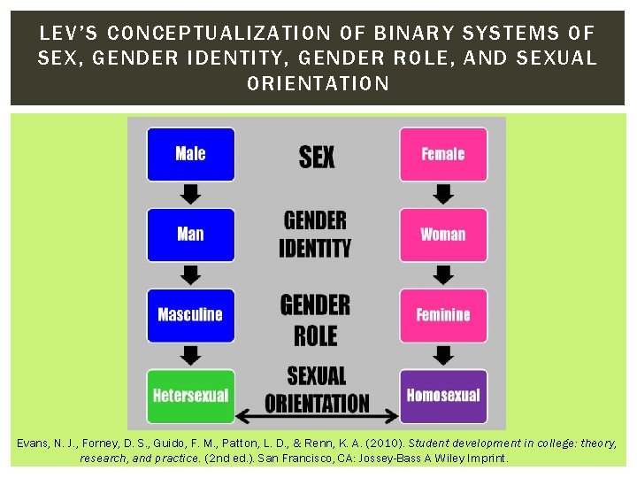 LEV’S CONCEPTUALIZATION OF BINARY SYSTEMS OF SEX, GENDER IDENTITY, GENDER ROLE, AND SEXUAL ORIENTATION