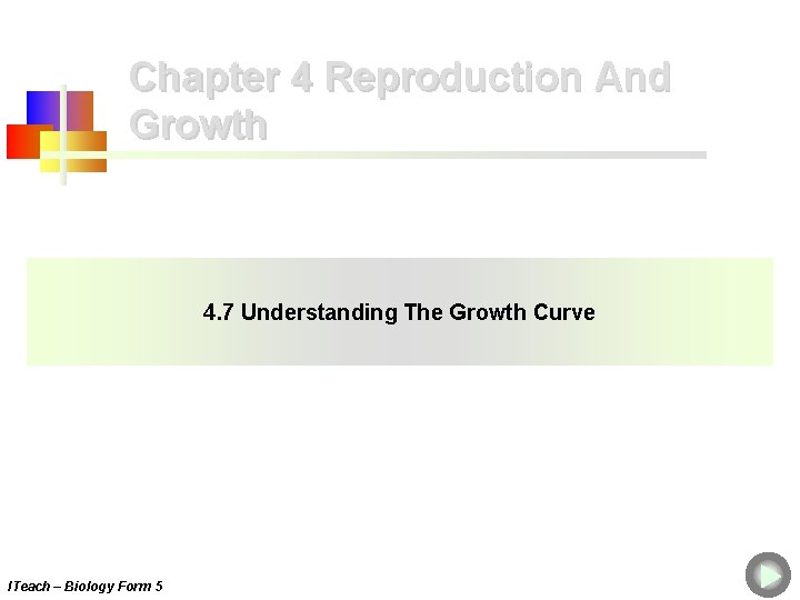 Chapter 4 Reproduction And Growth 4. 7 Understanding The Growth Curve ITeach – Biology Chapter 4 Reproduction And Growth 4. 7 Understanding The Growth Curve ITeach – Biology