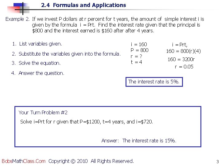 2 4 Formulas And Applications A Formula Is