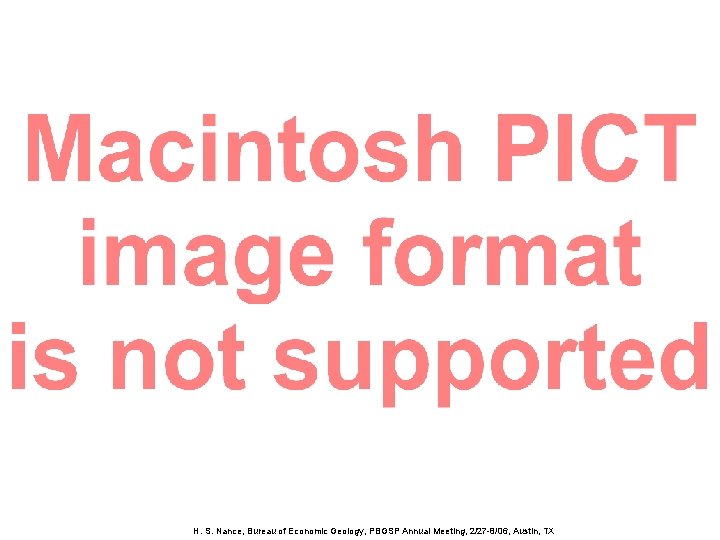 H. S. Nance, Bureau of Economic Geology, PBGSP Annual Meeting, 2/27 -8/06, Austin, TX
