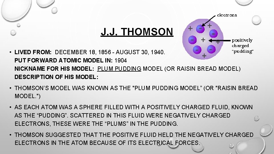J. J. THOMSON • LIVED FROM: DECEMBER 18, 1856 - AUGUST 30, 1940. PUT