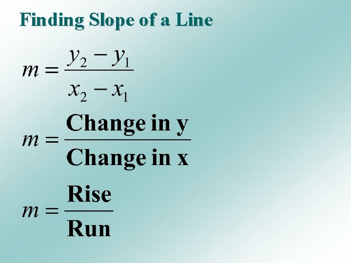 Finding Slope of a Line 
