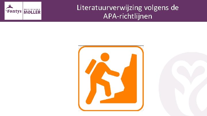 Literatuurverwijzing volgens de APA-richtlijnen Bronvermelding in APA stijl De basis 