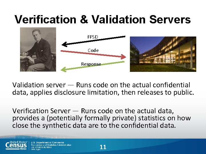 Verification & Validation Servers FPSD Code Response Validation server — Runs code on the