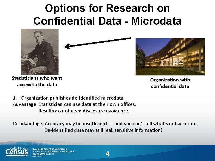 Options for Research on Confidential Data - Microdata Statisticians who want access to the