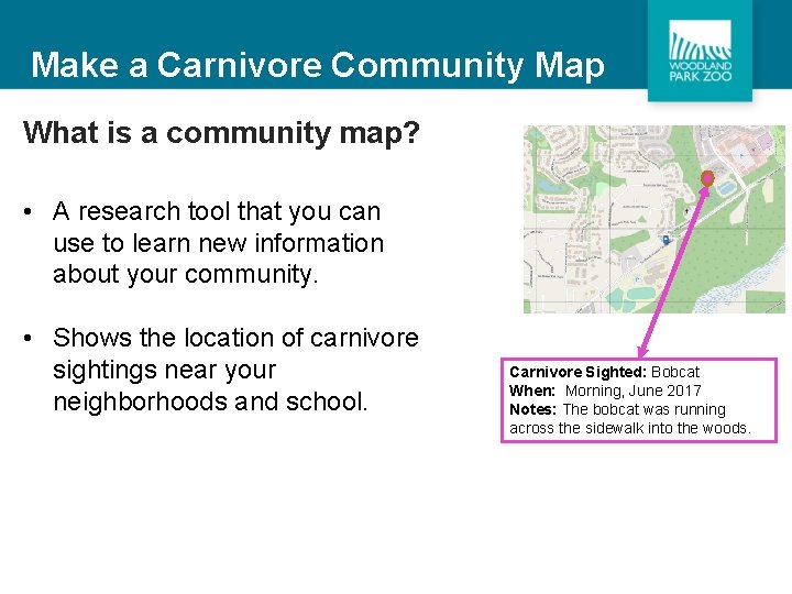 Make a Carnivore Community Map What is a community map? • A research tool
