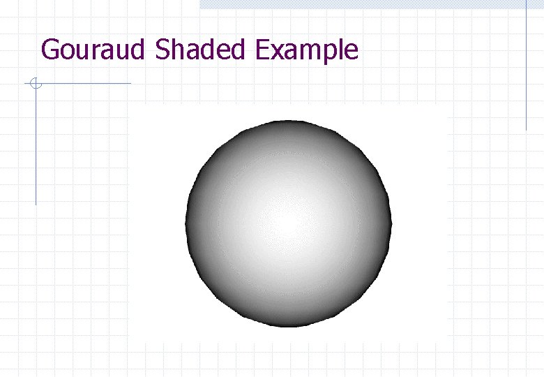 Gouraud Shaded Example 