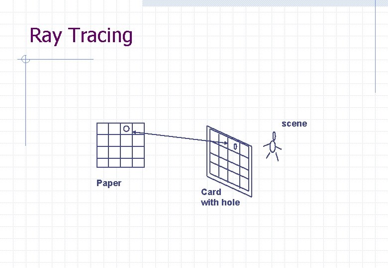 Ray Tracing scene Paper Card with hole 