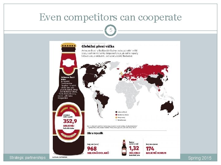 Even competitors can cooperate 5 Strategic partnerships Spring 2015 