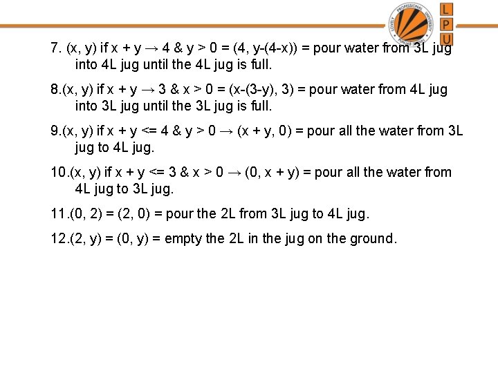7. (x, y) if x + y → 4 & y > 0 = 7. (x, y) if x + y → 4 & y > 0 =