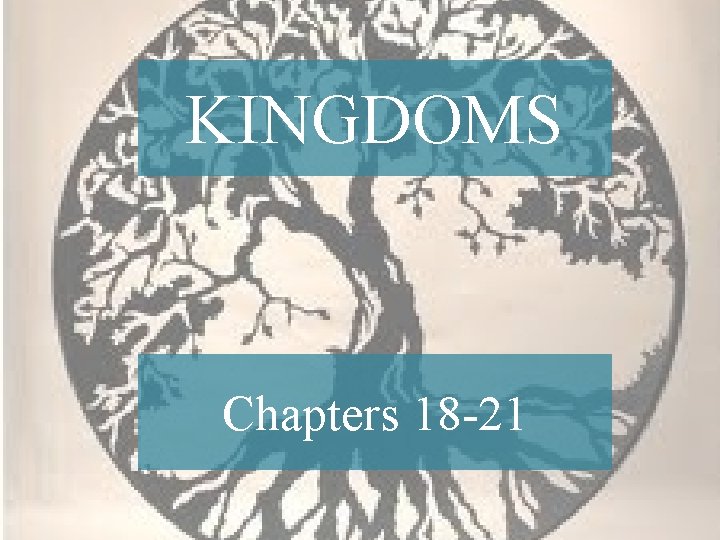 KINGDOMS Chapters 18 -21 