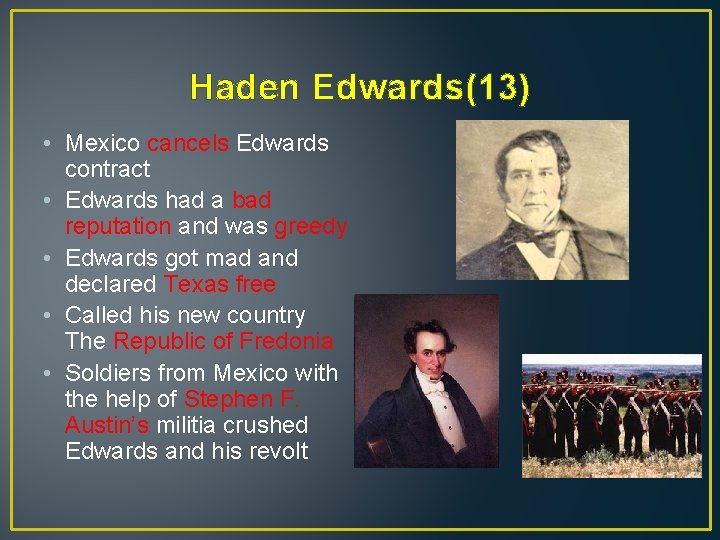 Haden Edwards(13) • Mexico cancels Edwards contract • Edwards had a bad reputation and