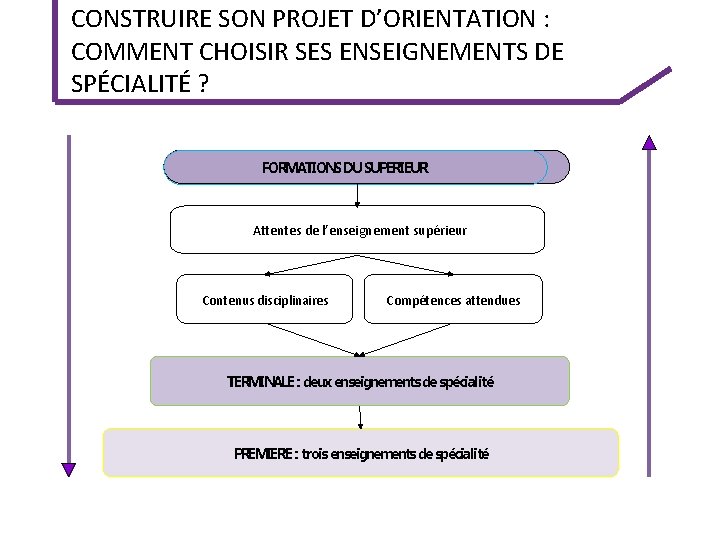 CONSTRUIRE SON PROJET D’ORIENTATION : COMMENT CHOISIR SES ENSEIGNEMENTS DE SPÉCIALITÉ ? FORMATIONSDUSUPERIEUR Attentes