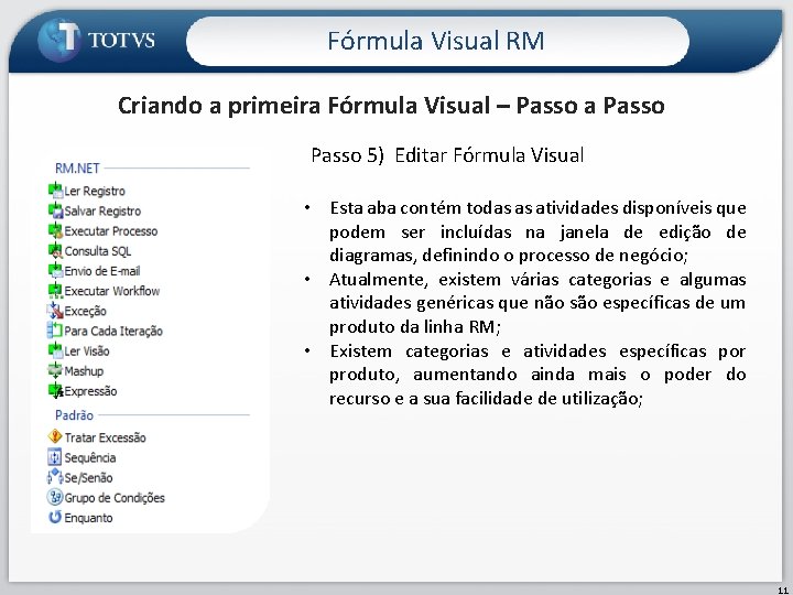 Fórmula Visual RM Criando a primeira Fórmula Visual – Passo a Passo 5) Editar