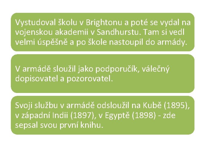 Vystudoval školu v Brightonu a poté se vydal na vojenskou akademii v Sandhurstu. Tam