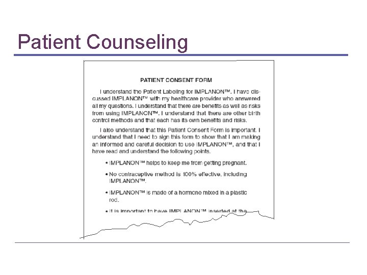 Patient Counseling 