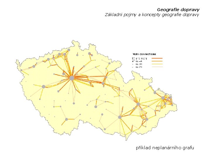 Geografie dopravy Základní pojmy a koncepty geografie dopravy příklad neplanárního grafu 