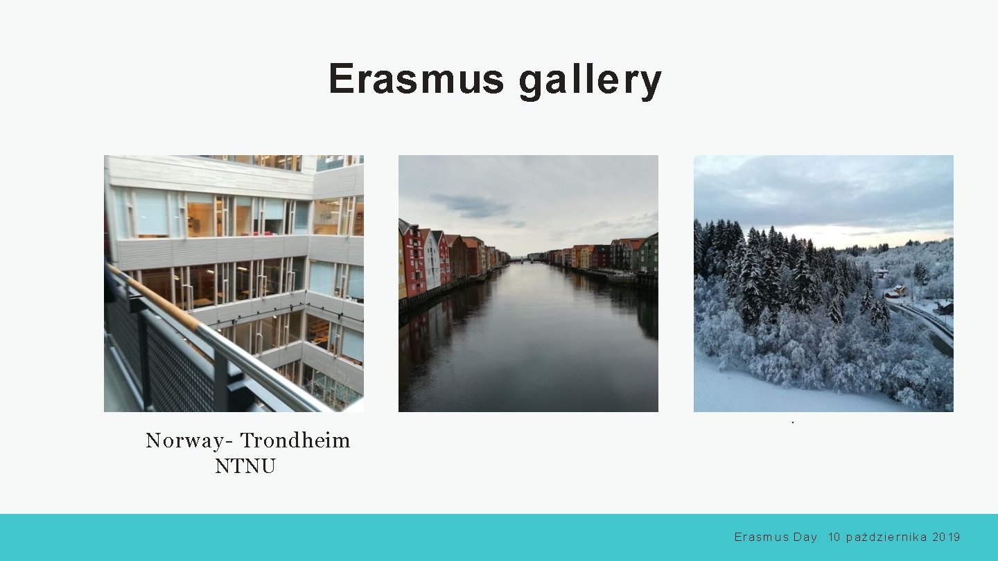 Erasmus gallery . Norway- Trondheim NTNU E r a s m u s D