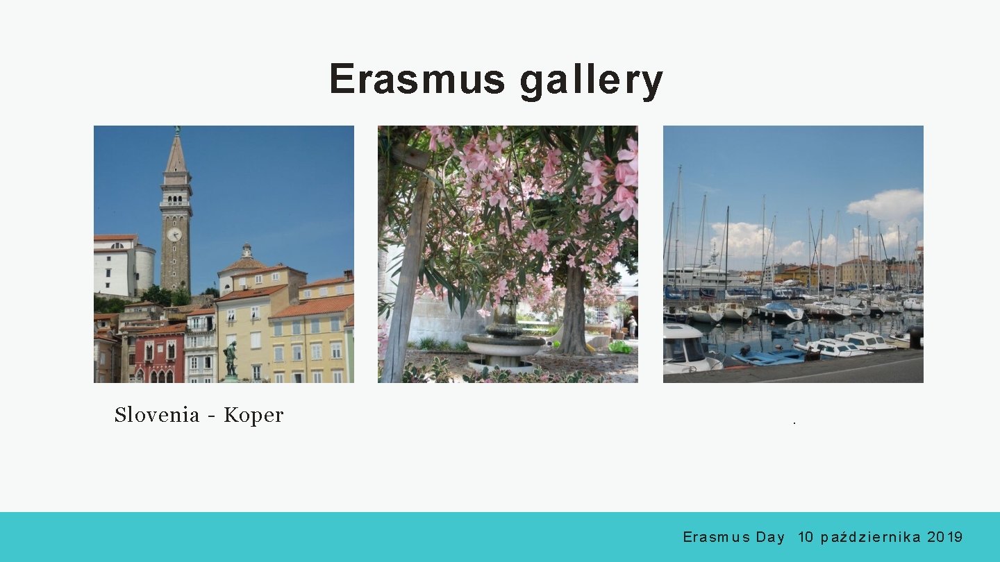 Erasmus gallery Slovenia - Koper . E r a s m u s D