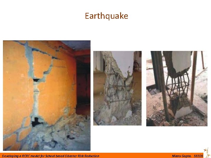 Earthquake Developing a RCRC model for School based Disaster Risk Reduction Manu Gupta, SEEDS