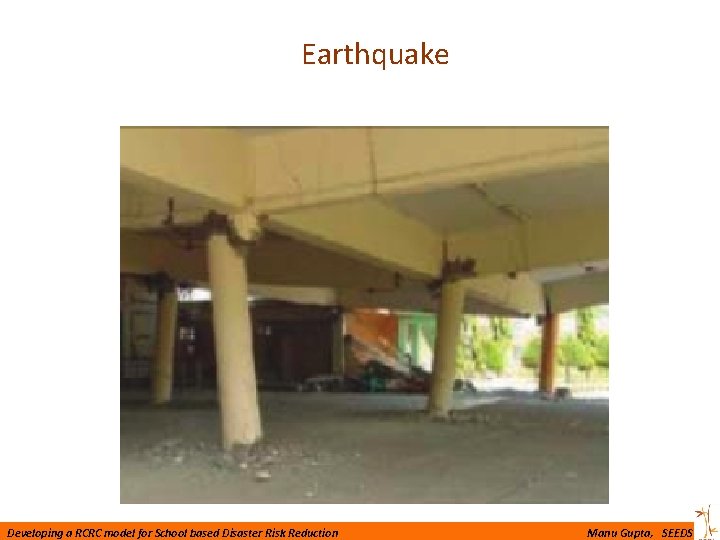 Earthquake Developing a RCRC model for School based Disaster Risk Reduction Manu Gupta, SEEDS