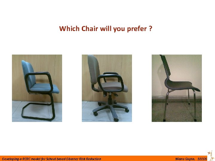 Which Chair will you prefer ? Developing a RCRC model for School based Disaster