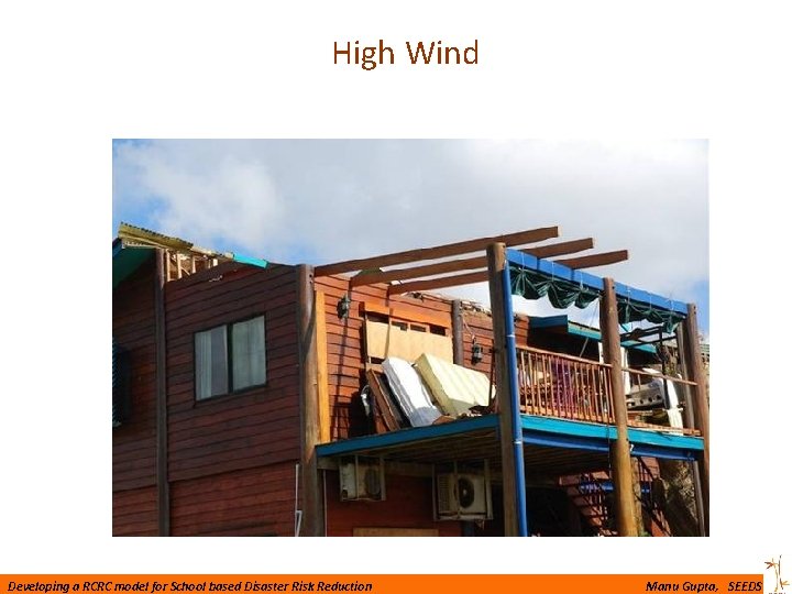 High Wind Developing a RCRC model for School based Disaster Risk Reduction Manu Gupta,