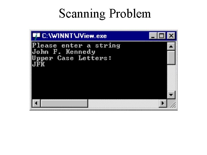 Scanning Problem 