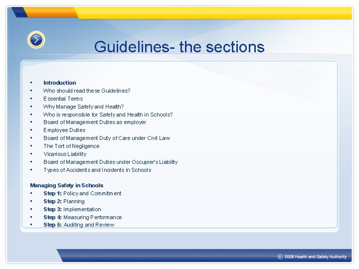 Guidelines- the sections • • • Introduction Who should read these Guidelines? Essential Terms