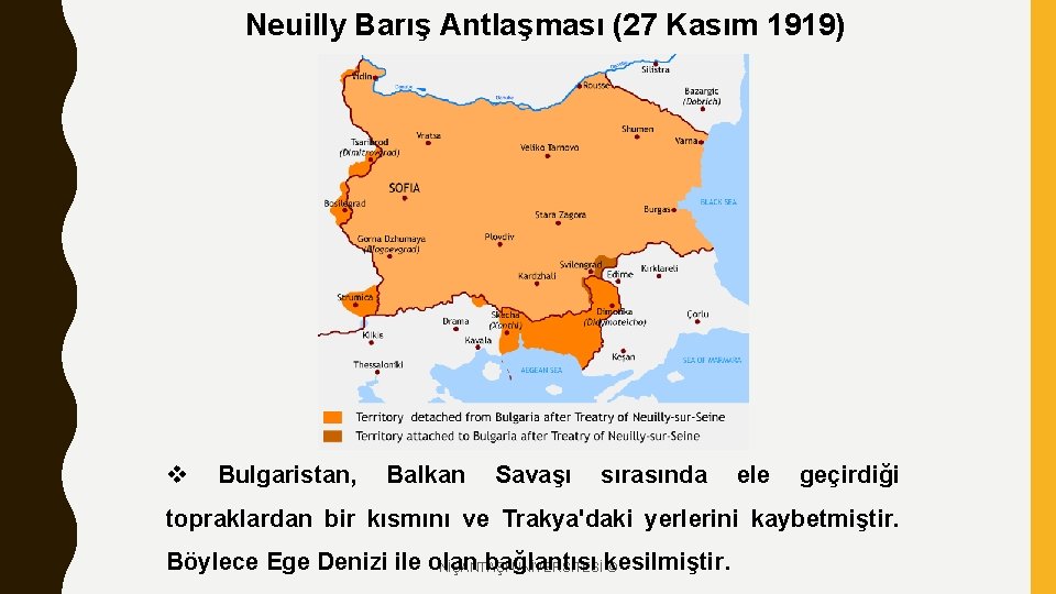 Neuilly Barış Antlaşması (27 Kasım 1919) v Bulgaristan, Balkan Savaşı sırasında ele geçirdiği topraklardan