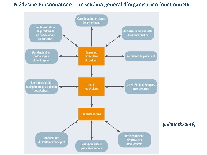 Médecine Personnalisée : un schéma général d’organisation fonctionnelle (Edimark. Santé) 