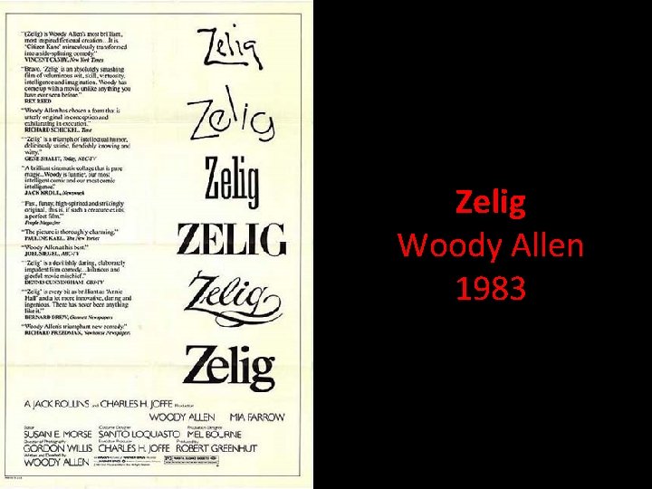 Zelig Woody Allen 1983 