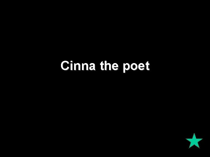 Cinna the poet 