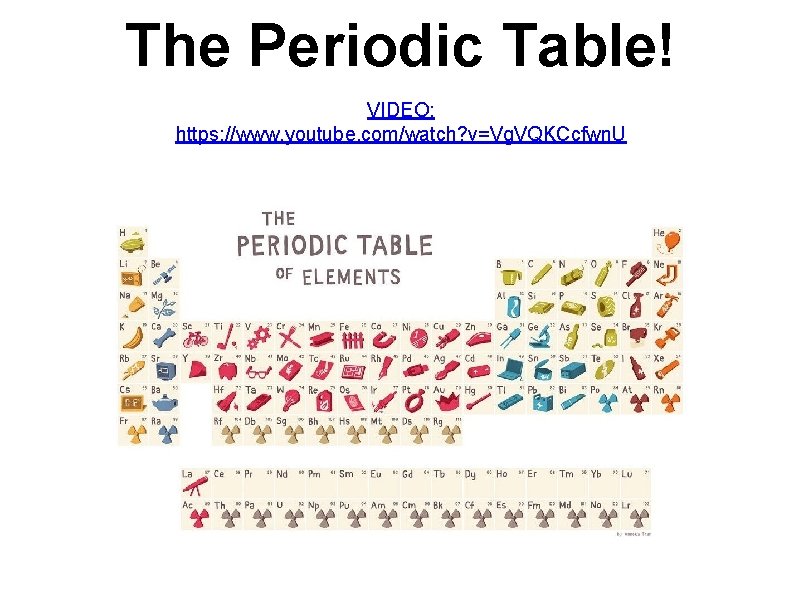 The Periodic Table! VIDEO: https: //www. youtube. com/watch? v=Vg. VQKCcfwn. U 