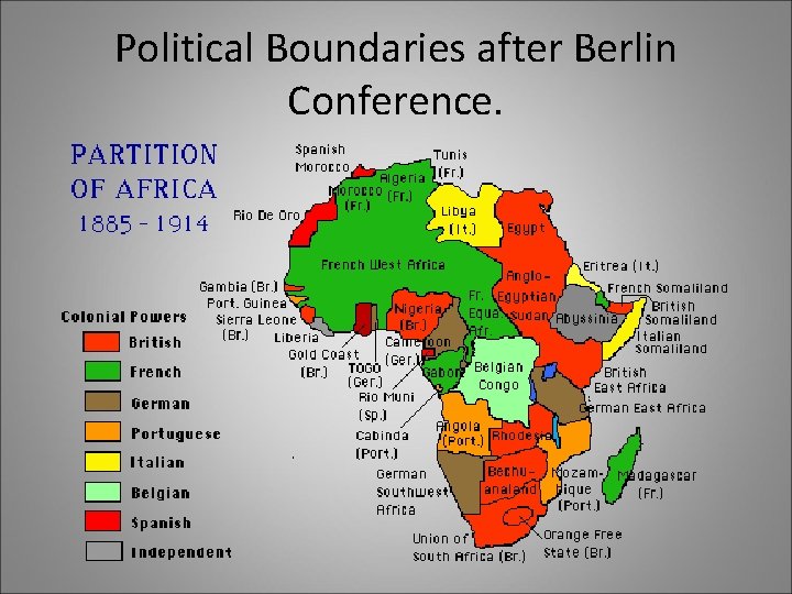 Political Boundaries after Berlin Conference. 