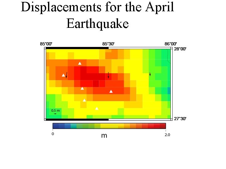 Displacements for the April Earthquake 