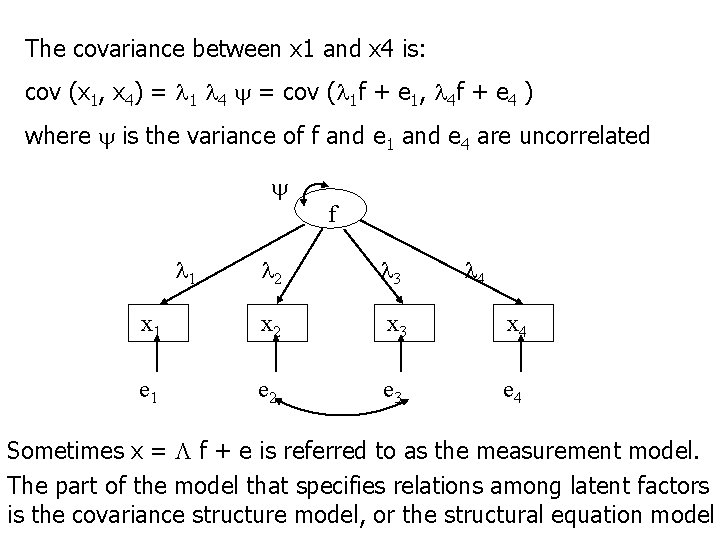 The covariance between x 1 and x 4 is: cov (x 1, x 4)