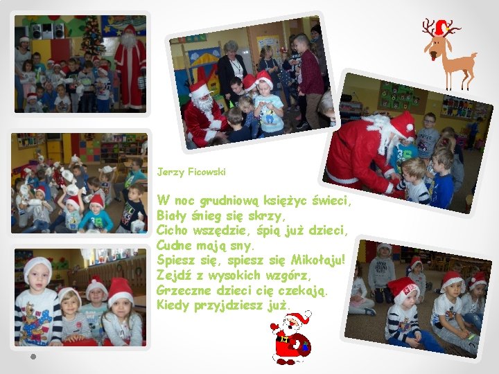 Jerzy Ficowski W noc grudniową księżyc świeci, Biały śnieg się skrzy, Cicho wszędzie, śpią