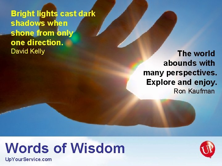 Bright lights cast dark shadows when shone from only one direction. David Kelly The