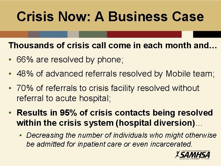 Crisis Now: A Business Case Thousands of crisis call come in each month and…