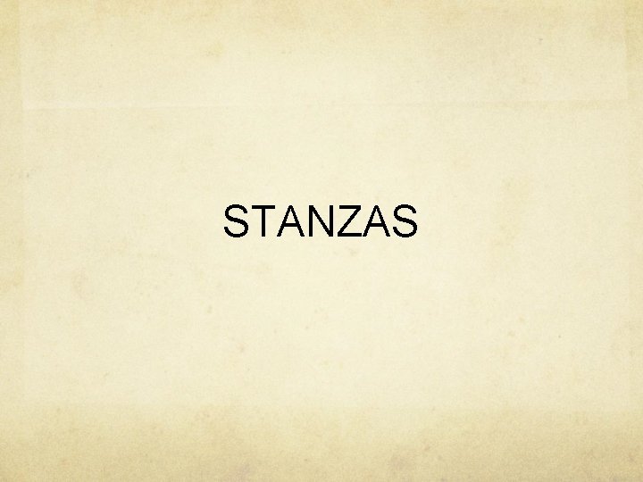 STANZAS 