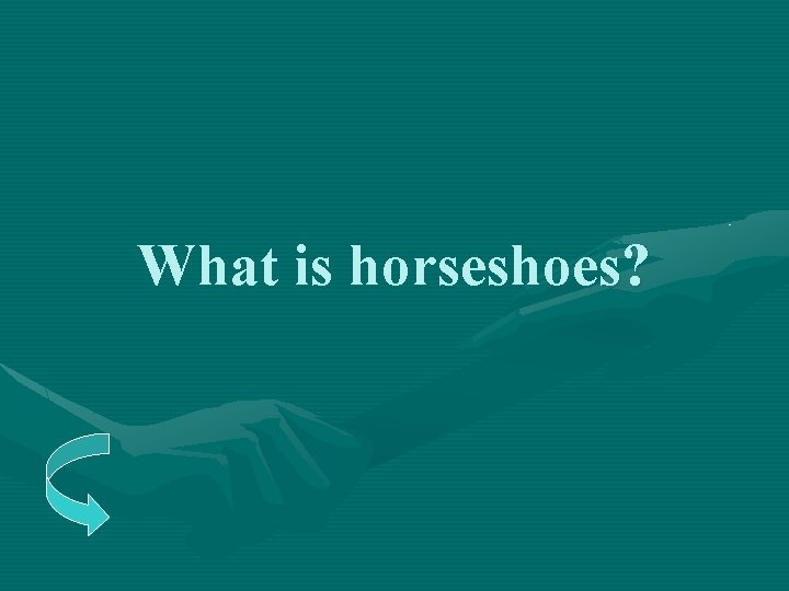 What is horseshoes? 