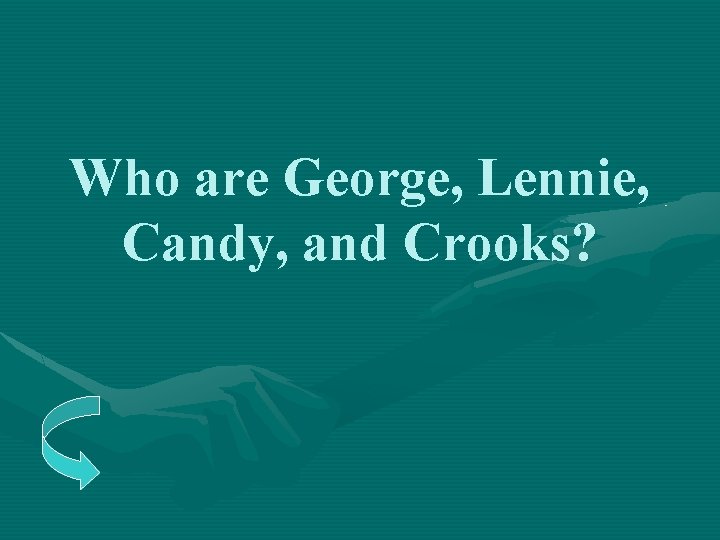 Who are George, Lennie, Candy, and Crooks? 